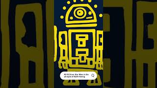 Asking AI for R2-D2 from Star Wars by Keith Haring. #ai #art #short