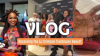 Vlog |Receiving The BBR Excellence 2023 AJ Crimson Trailblazer Award + $10,000 Grant From Tarte