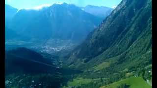 Auffahrt mit der Gondelbahn von Blatten nach Belalp im Wallis