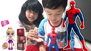 UNBOXING MAINAN SPIDERMAN DAN BOXY GIRL, FAWWAZ & TETEH HAURA