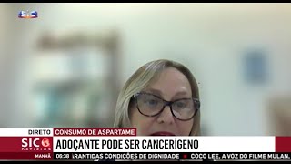 Declarações de Margarida Moldão,  Engenheira Alimentar, à SIC Noticias  sobre o aspartame