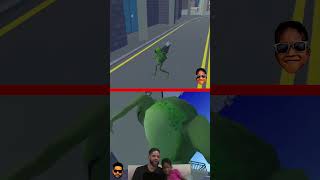 He's stuck like chuck! #cute #funny #gaming #amazingfrog  #fatherandson