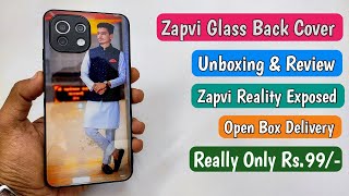 Zapvi Customized Glass Back Cover Unboxing & Review | Xiaomi 11 Lite Ne Back Cover