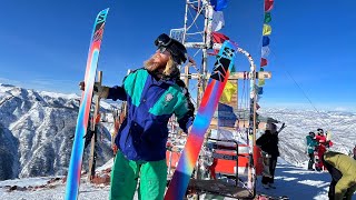 Steep Skiing in Colorado Bluebird Pow 1/16/24