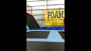 Harry jumping in the foam pit