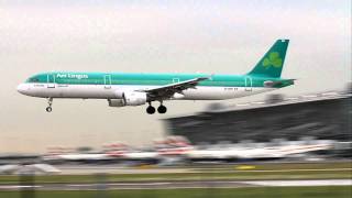 Aerlingus A321-200 LHR approaching RWY 09