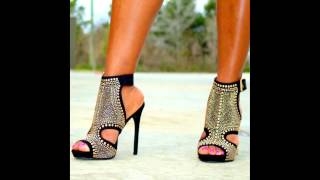 All-Over Gold Studded Stiletto Booties