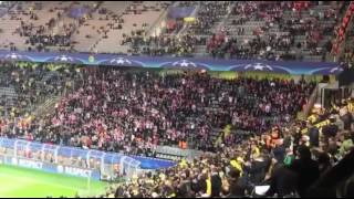 AS Monaco fans chanting "Dortmund"  {Dortmund vs. AS Monaco 11/04/2017}