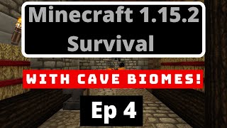 1.15.2 Minecraft (With Cave Biomes) - Ep. 4 - Nice Bridge! - Data Pack Survival