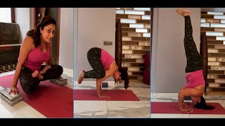 ACTRESS MALAVIKA's LATEST  HOT  YOGA SESSION