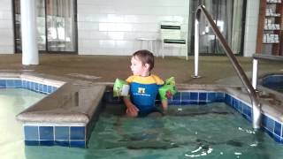 Christian swimming with GG