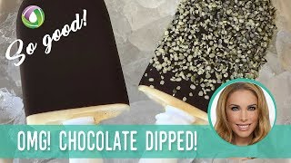 Homemade Ice Cream Popsicle Recipe - Chocolate Dipped! Protein Treats by Nutracelle