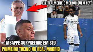 MBAPPÉ CHOCOU TODO MUNDO durante seu PRIMEIRO TREINO no REAL MADRID