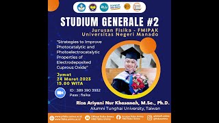 Strategies to Improve Photocatalytic & Photoelectrocatalytic Properties | Studium Generale #2