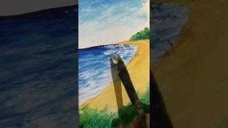 Summer beach painting #acrylicpainting #shorts