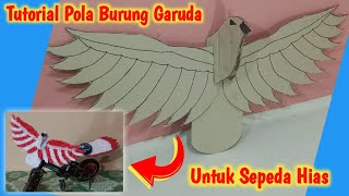 Cara membuat pola Garuda untuk sepeda hias dari kardus