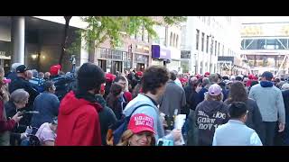 New York City up-close - part of the crowd that showed up for Trump rally in MSG, October 27, 2024