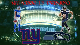 | New York Giants vs Seattle Seahawks Preview | NFL Week 13 | COLT, WE NEED A CAREER GAME |