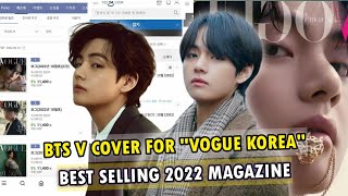 In just a few days, Kim Taehyung's coVer for 'Vogue Korea' is now the best-selling 2022 magazine