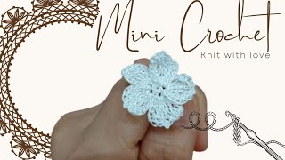 Crochet Miniature Cherry Blossom Tuturial | micro crochet flower with patterns for beginners