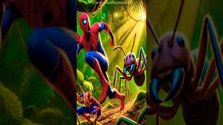 Superheroes Chased By Ant 🐜 💥 Avengers vs DC - All Marvel Characters #avengers #shorts #marvel #dc