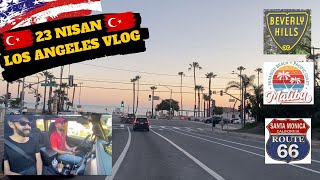 GTA 5 sokaklarında 23 Nisan kutlamak 🇹🇷 |  Amerika'da 1 gün Vlog (Malibu, Beverly Hills)