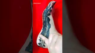 Amazing reverse leg mehndi।।beautiful foot mehndi design।।easy leg mehndi design#shorts #short