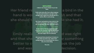 Short Story - A Bird In The Hand is Worth Two In The Bush #idioms #english #viral #learnenglish