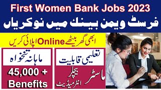 First Women Bank Limited Jobs 2023 | First Women Bank Limited Jobs 2023 Apply Online | FWBL Career