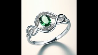 3D Graphic Design: 23 Simple Women’s Ring Ideas Featuring Green Demantoid Gemstone