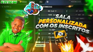 🔴FREE FIRE AO VIVO 🔥 - X1 DOS CRIAS 🟠- 4x4 COM OS INSCRITOS 🟠- SALA PERSONALIZADA 🟠- LIVE ON🔴