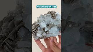 Aquamarine On Mica 💎🤗😍 #music #beats #aquamarine #mica #mineralspecimen #shorts #viralshorts