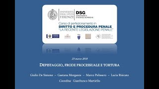 Depistaggio, frode processuale e tortura - Firenze, 23 marzo 2018