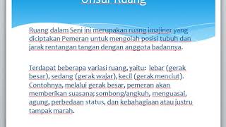 UNSUR-UNSUR SENI PERAN