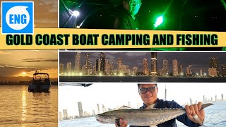 🏕️🛥️🎣『GOLD COAST』SOLO BOAT CAMPING | NIGHT FISHING @ GOLD COAST | TROLLING MACKERELS