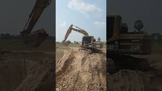 Heavy Equipment Excavator CAT & Dump Truck At Work Part 16