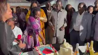 Its drink and dance as Raila and Kalonzo join Karua to celebrate her 65th birthday.