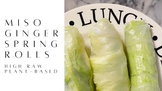 Miso Ginger Spring Rolls | High Raw & Plant Based