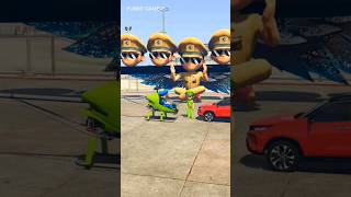 GTA 5: Green Little Singham 🥳 Vs Blue Little Singham 😍Match who is 💸more Richer 🤑 #shorts #cartoon