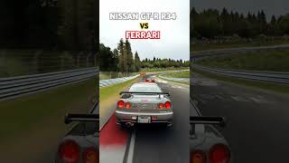 NISSAN GT-R R34 ! VS FERRARI | #nissangtr ##ferrari