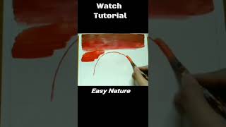 Easy Nature Painting with mix media technique | Rahul Art Academy | Drawing of nature | #shorts