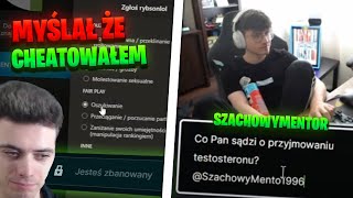 SZACHOWY MENTOR MYŚLAŁ, ŻE CHEATOWAŁEM 😐 - RYBSONKICK