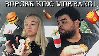 ERKEK ARKADAŞIMLA ARABADA BURGER KING MUKBANG! 🍔 SORU CEVAP! -NASIL TANIŞTIK❓-KISKANÇLIK❗️-EVLİLİK❓