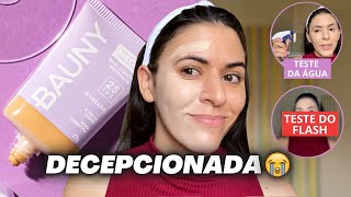 Testei Base Bauny Cosmeticos - FPS 25 com Ácido Hialurônico e Retinol: Nova marca Nacional