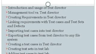 TEST Director Online Training