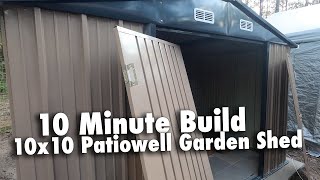 10 minute Patiowell Shed build.