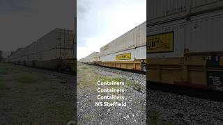 Containers and More Containers - NS 283 #ns #norfolksouthern #sheffield #alabama @CameraBryan #train