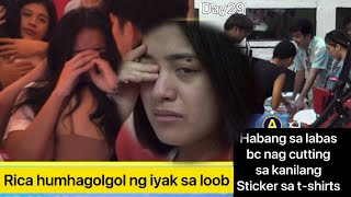 Rica humahagolgol sa pag iyak sa loob/habang ang ibang housemates bc sa labas