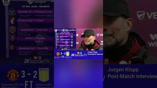 PREMIER LEAGUE RESULTS & TABLE UPDATE: JURGEN KLOPP Interview | 26 December