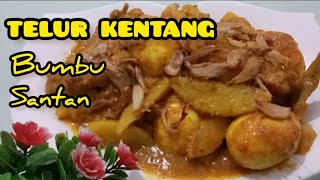 Telur dan kentang dimasak dgn bumbu santan jadi masakan yang super lezat,wajib coba!#telur#kentang